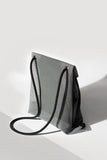 CONVERTIBLE BLACK PVC & GREY WEB BACKPACK