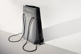 GREY RUBBER & BLACK PVC BACKPACK